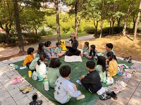만정초병설유치원, 만정유적공원에서 만난 가을...벼과식물 숲체험 실시